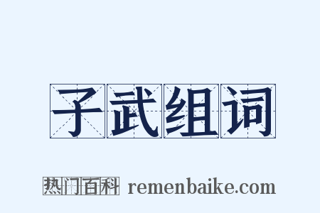 子武组词是什么意思的图片